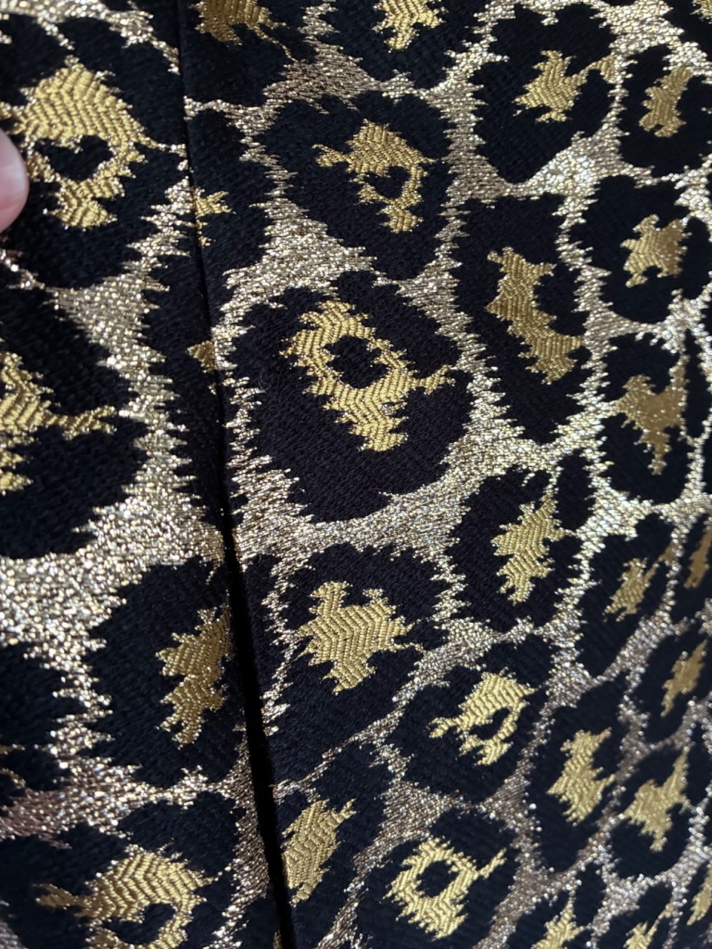 Boden Gold Metallic Leopard Jacquard Shift Dress L XL 14 - Picture 4 of 15